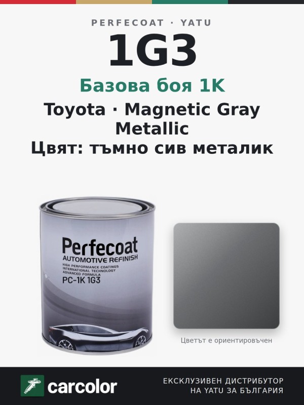 Perfecoat PC-1K Toyota 1G3 Magnetic Gray Metallic, тъмно сив металик, 1 л