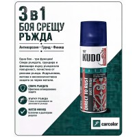 KUDO BU-315005 Грунд-емайл върху ръжда 3 в 1, RAL 5005 сигнално синьо мат, 400 мл