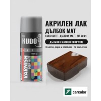 KUDO BU-9004 Акрилен лак дълбок мат, безцветен, 400 мл