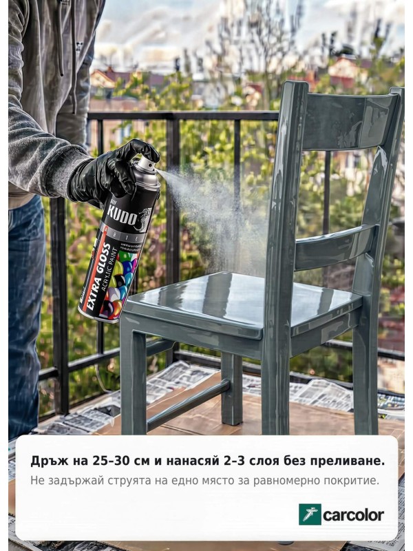 BU-A7012 Бързо съхнеща екстра гланцова акрилна спрей боя, RAL 7012 базалтово сиво