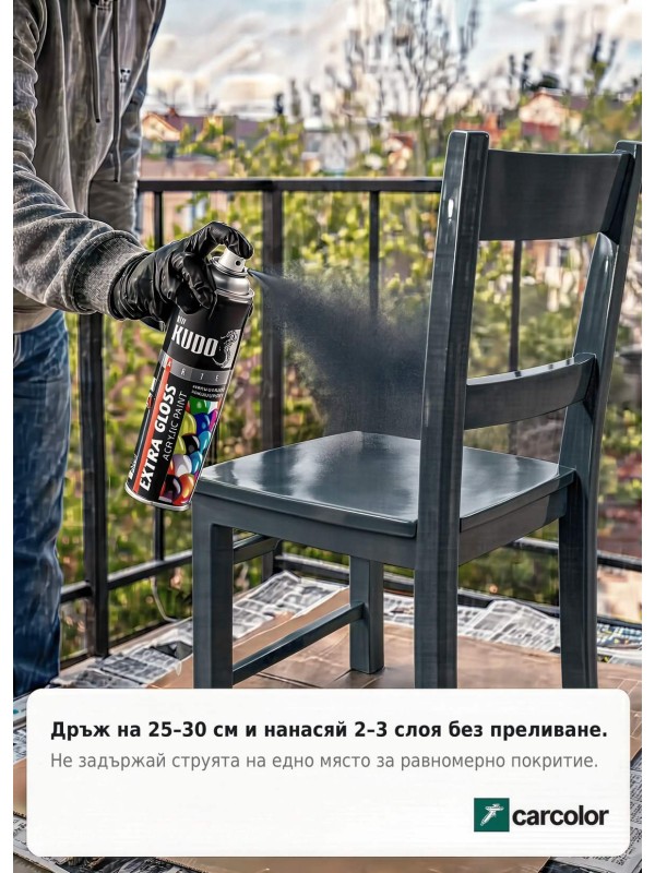BU-A7016 Бързо съхнеща екстра гланцова акрилна спрей боя, RAL 7016 антрацитно сиво